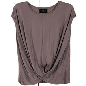 COA Womens Size 2 (Medium) Pink Twisted Hem Pullover Top Short Sleeve Stretch